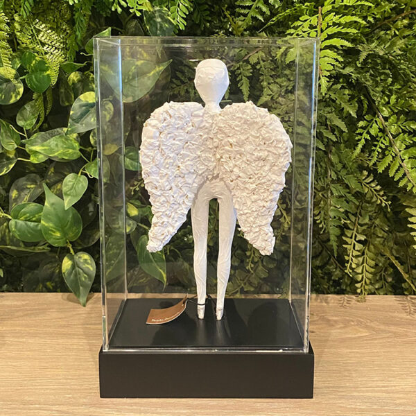 Escultura Anjo em Pé com Base Preta - Image 3